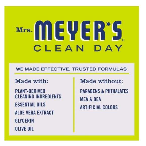 Mrs. Meyer's Clean Day Lemon Verbena Liquid Hand Soap, Refillable, 12.5 fl oz - Picture 3 of 6